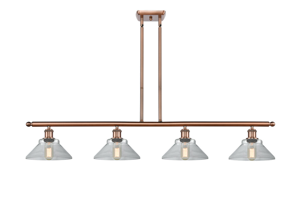 Innovations 516-4I-AC-G132 Four Light Island Pendant, Antique Copper