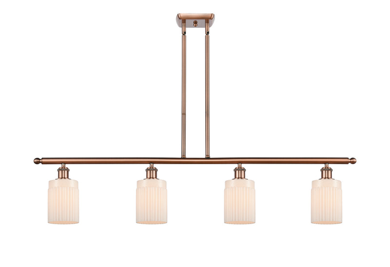 Innovations 516-4I-AC-G341-LED LED Island Pendant, Antique Copper
