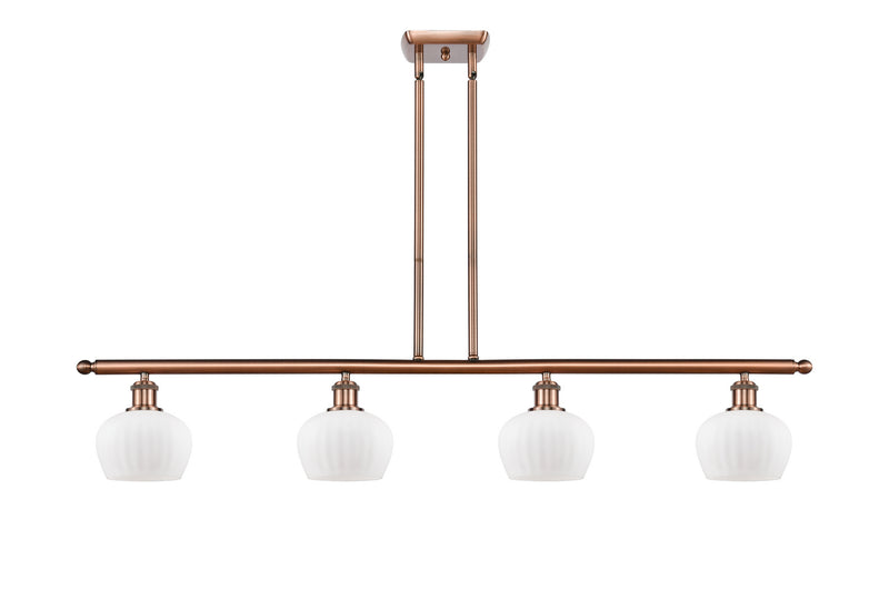 Innovations 516-4I-AC-G91 Four Light Island Pendant, Antique Copper