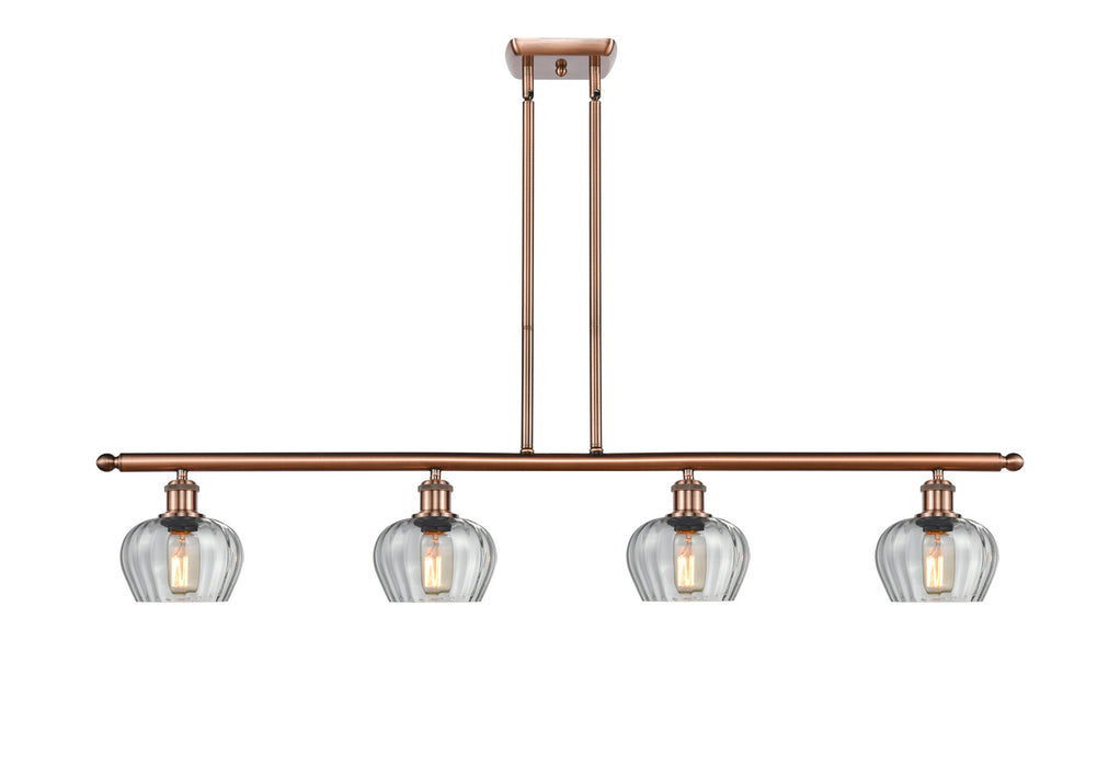 Innovations 516-4I-AC-G92 Four Light Island Pendant, Antique Copper