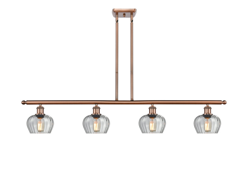 Innovations 516-4I-AC-G92-LED LED Island Pendant, Antique Copper