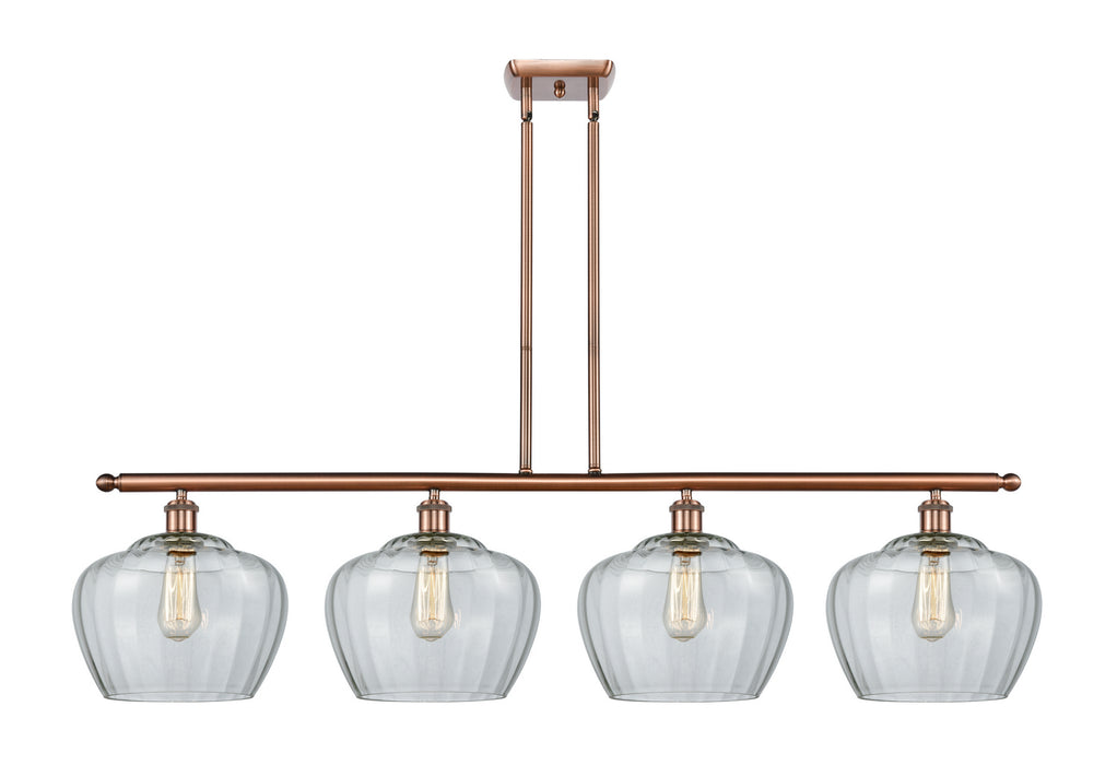Innovations 516-4I-AC-G92-L-LED LED Island Pendant, Antique Copper