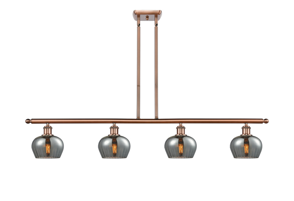 Innovations 516-4I-AC-G93 Four Light Island Pendant, Antique Copper