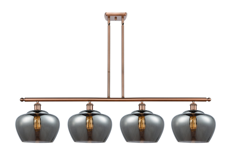 Innovations 516-4I-AC-G93-L Four Light Island Pendant, Antique Copper