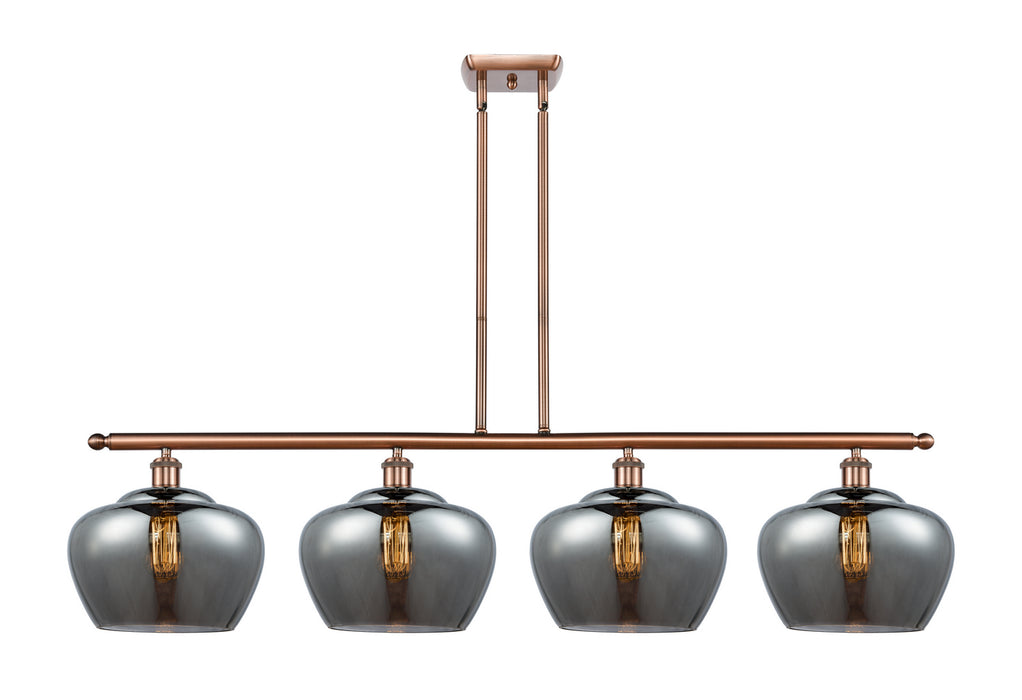 Innovations 516-4I-AC-G93-L Four Light Island Pendant, Antique Copper