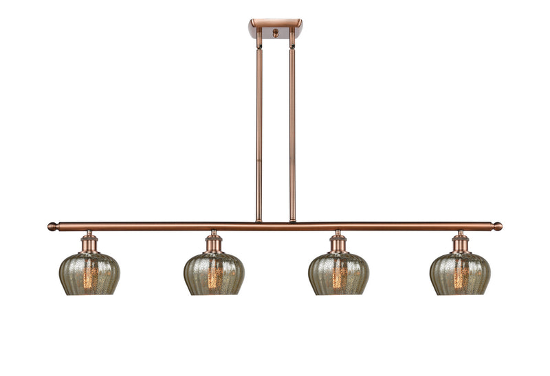Innovations 516-4I-AC-G96 Four Light Island Pendant, Antique Copper