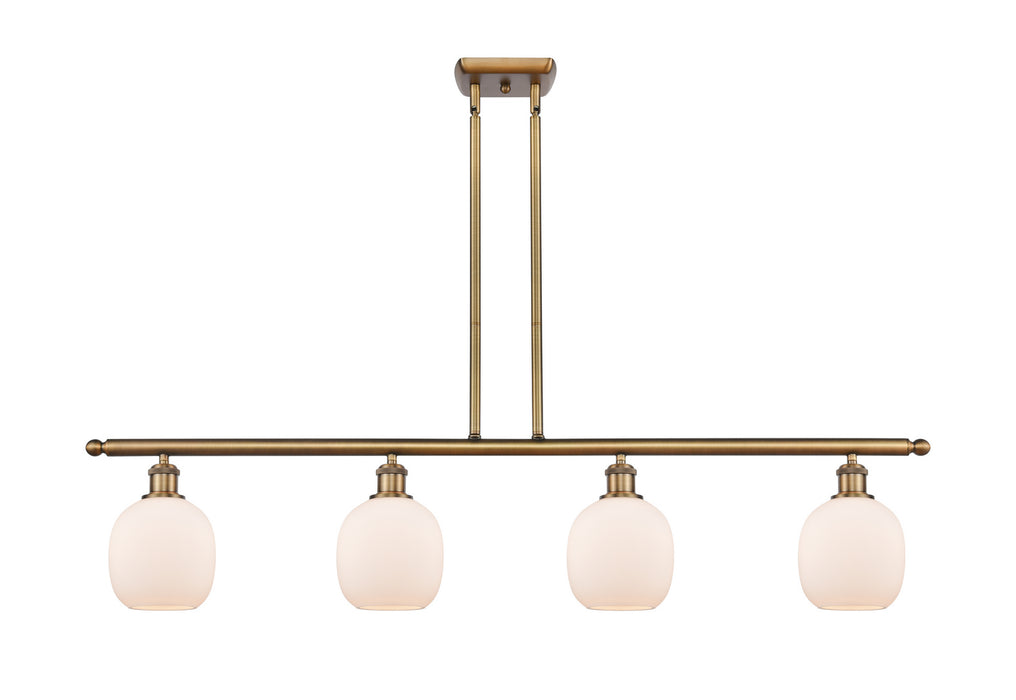 Innovations 516-4I-BB-G101 Four Light Island Pendant, Brushed Brass