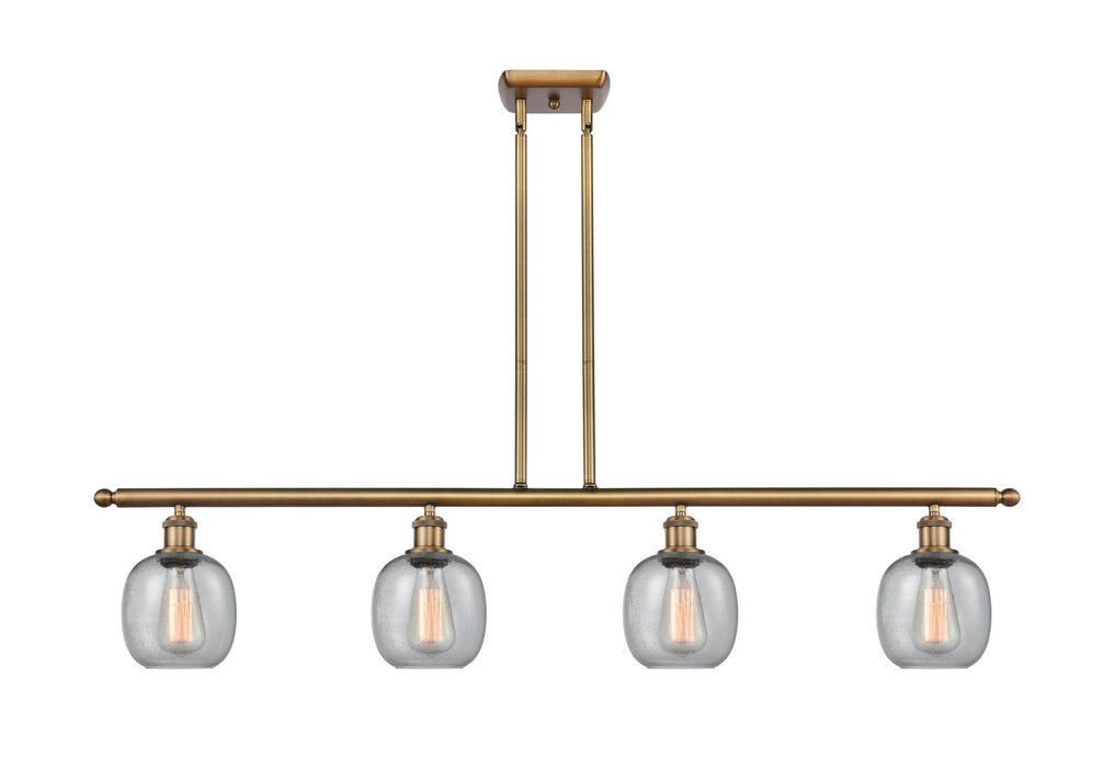Innovations 516-4I-BB-G104 Four Light Island Pendant, Brushed Brass