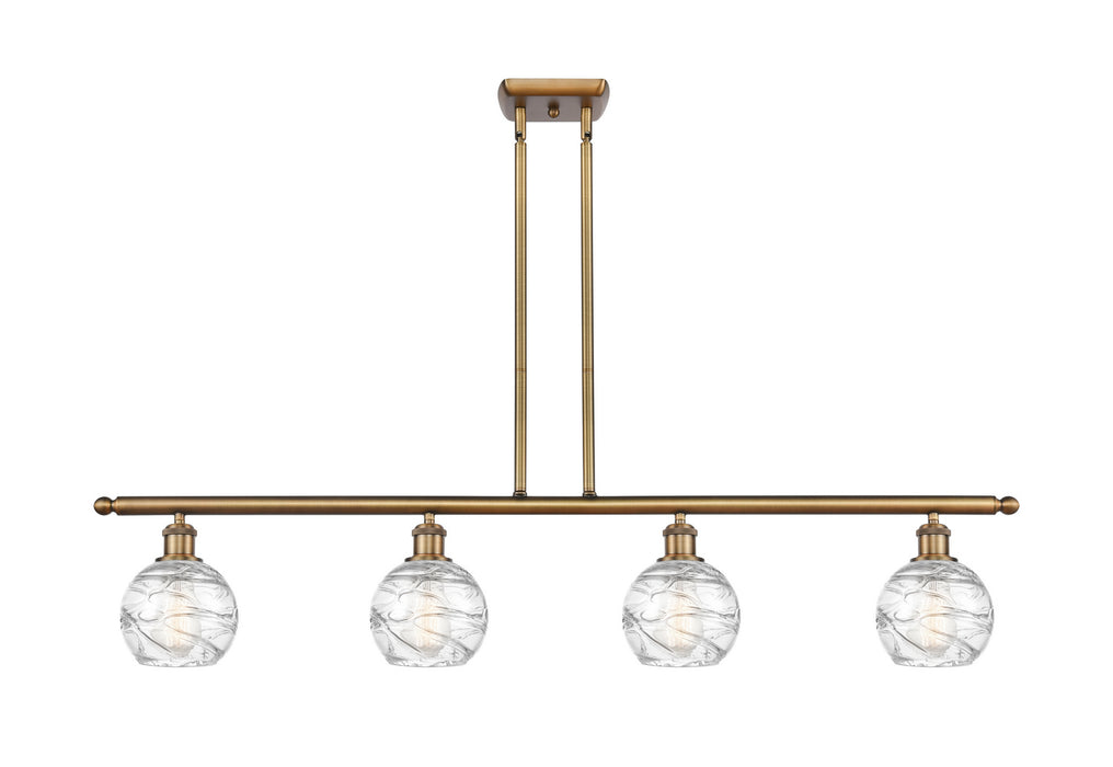 Innovations 516-4I-BB-G1213-6-LED LED Island Pendant, Brushed Brass
