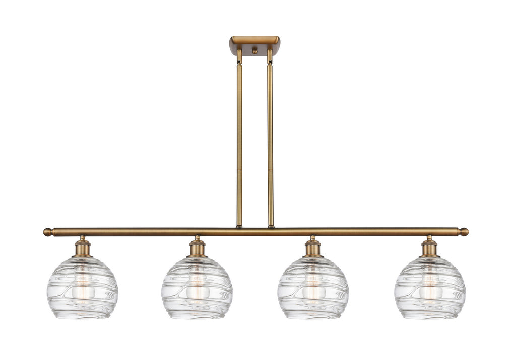 Innovations 516-4I-BB-G1213-8 Four Light Island Pendant, Brushed Brass