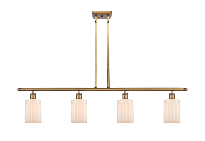 Innovations 516-4I-BB-G341 Four Light Island Pendant, Brushed Brass