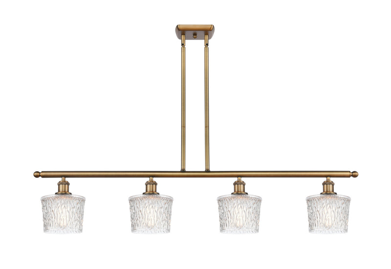 Innovations 516-4I-BB-G402 Four Light Island Pendant, Brushed Brass