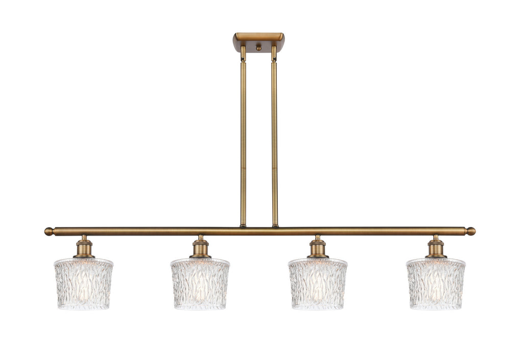 Innovations 516-4I-BB-G402 Four Light Island Pendant, Brushed Brass