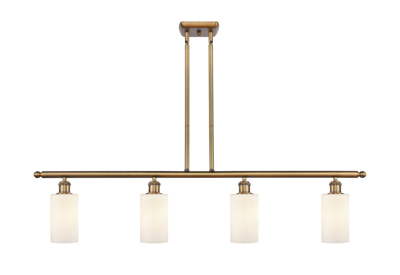 Innovations 516-4I-BB-G801 Four Light Island Pendant, Brushed Brass