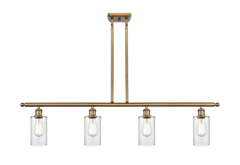 Innovations 516-4I-BB-G802 Four Light Island Pendant, Brushed Brass