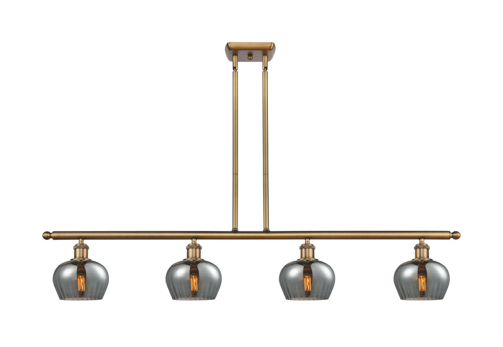 Innovations 516-4I-BB-G93 Four Light Island Pendant, Brushed Brass