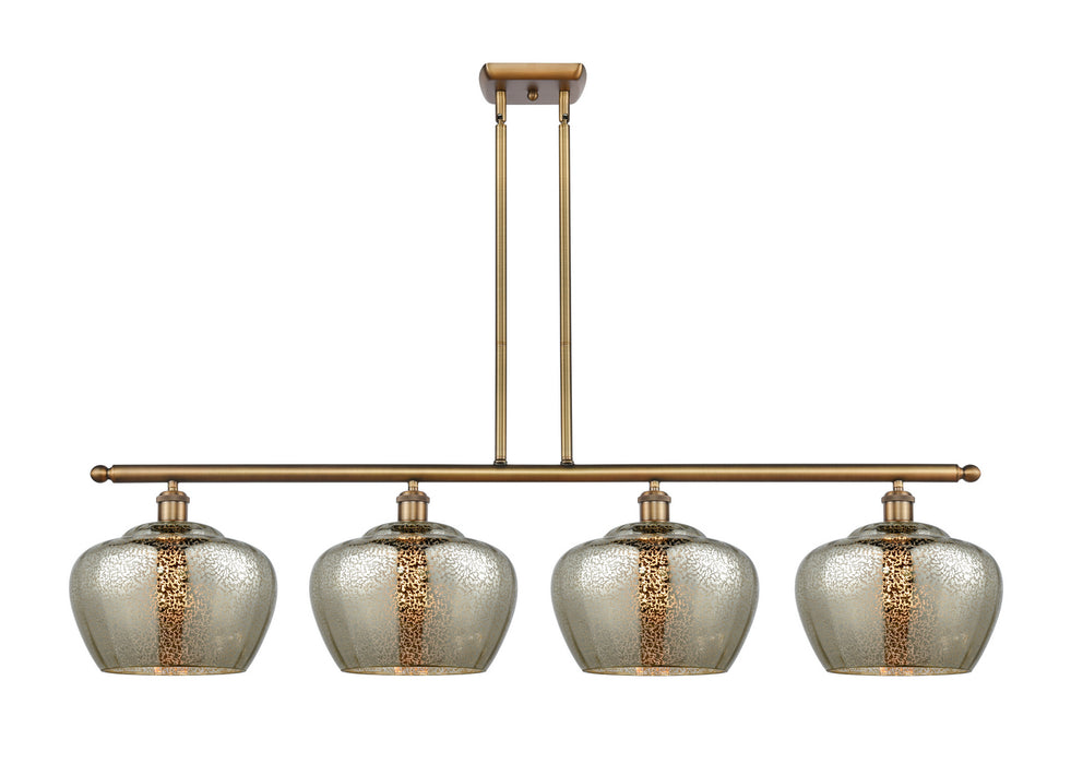 Innovations 516-4I-BB-G96-L Four Light Island Pendant, Brushed Brass