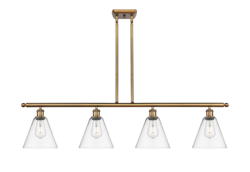 Innovations 516-4I-BB-GBC-82 Four Light Island Pendant, Brushed Brass