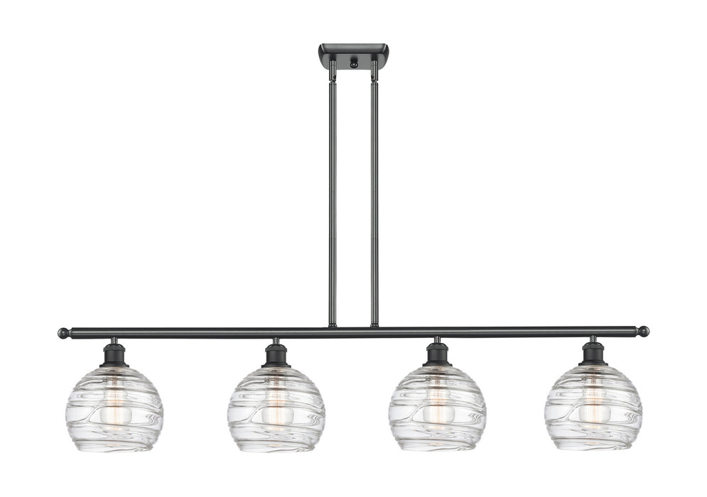 Innovations 516-4I-BK-G1213-8 Four Light Island Pendant, Matte Black