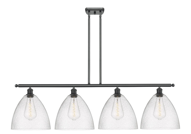 Innovations 516-4I-BK-GBD-124 Four Light Island Pendant, Matte Black