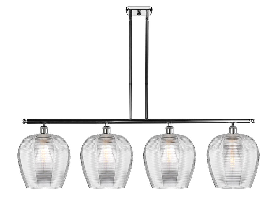 Innovations 516-4I-PC-G462-12 Four Light Island Pendant, Polished Chrome