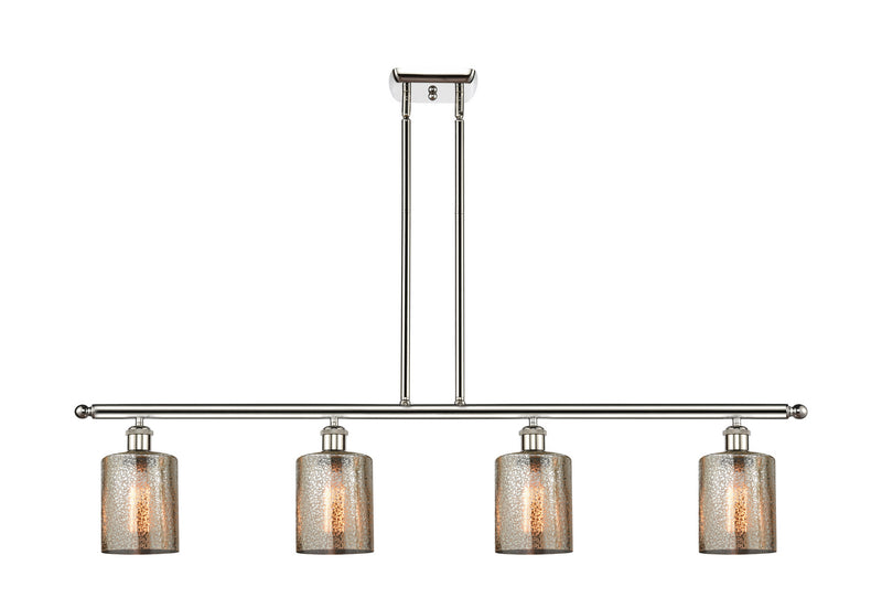 Innovations 516-4I-PN-G116 Four Light Island Pendant, Polished Nickel