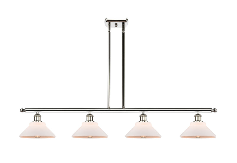 Innovations 516-4I-PN-G131-LED LED Island Pendant, Polished Nickel