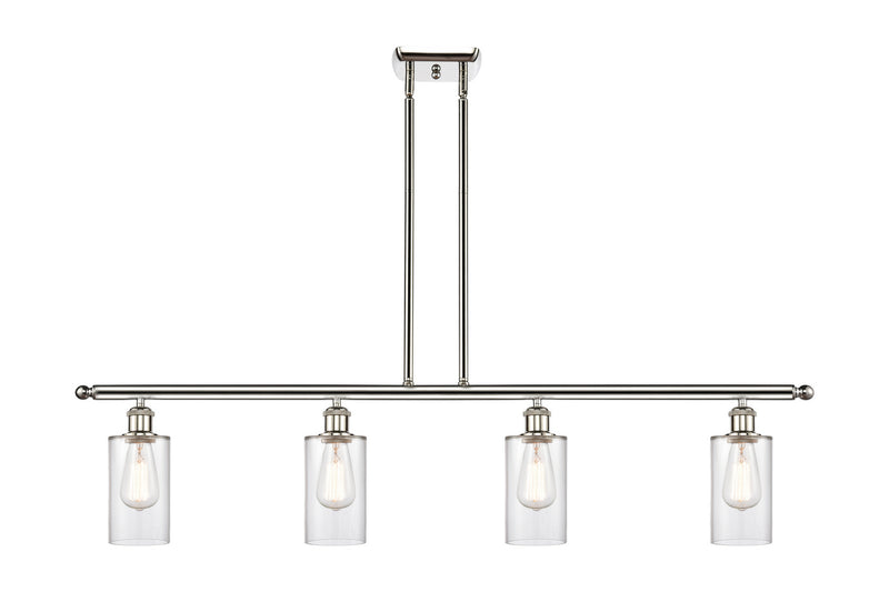 Innovations 516-4I-PN-G802 Four Light Island Pendant, Polished Nickel