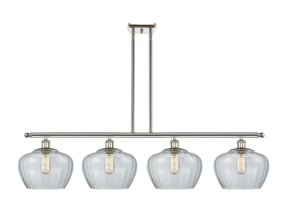 Innovations 516-4I-PN-G92-L Four Light Island Pendant, Polished Nickel