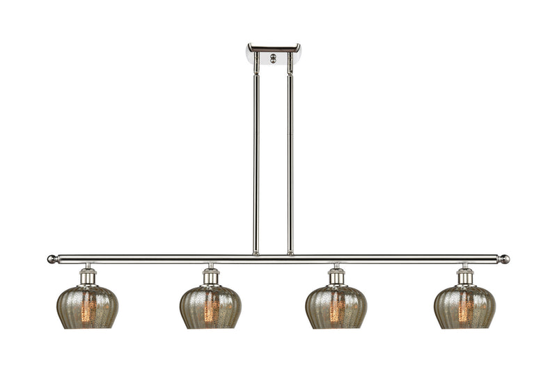 Innovations 516-4I-PN-G96 Four Light Island Pendant, Polished Nickel