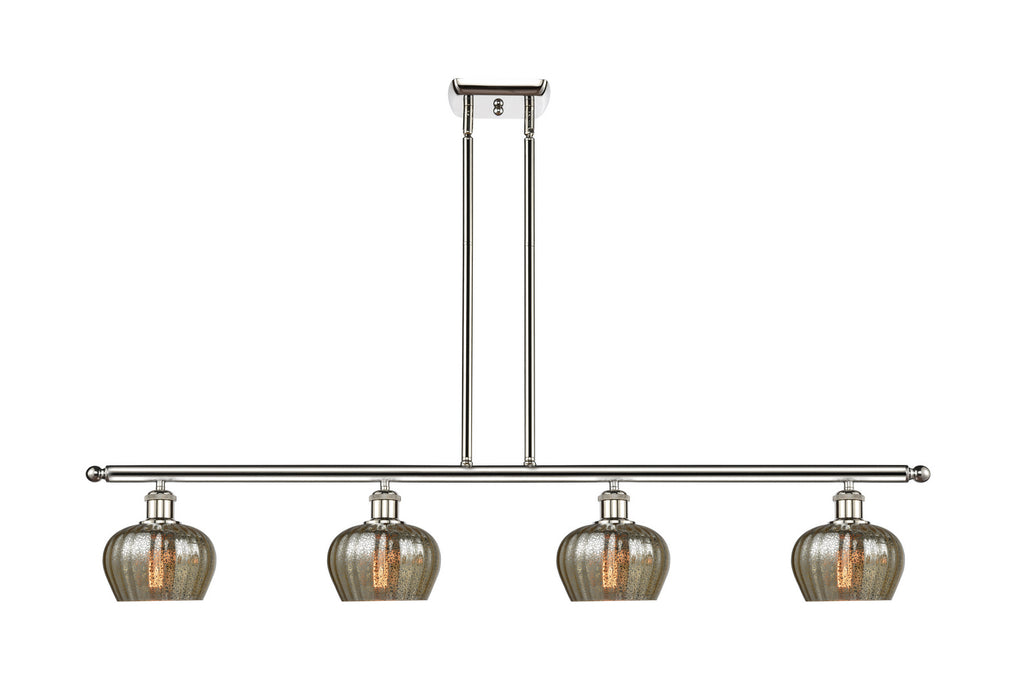 Innovations 516-4I-PN-G96 Four Light Island Pendant, Polished Nickel