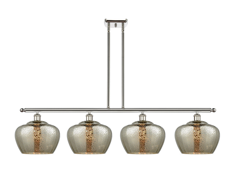 Innovations 516-4I-PN-G96-L Four Light Island Pendant, Polished Nickel