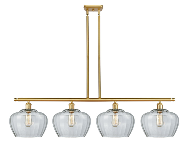 Innovations 516-4I-SG-G92-L Four Light Island Pendant, Satin Gold