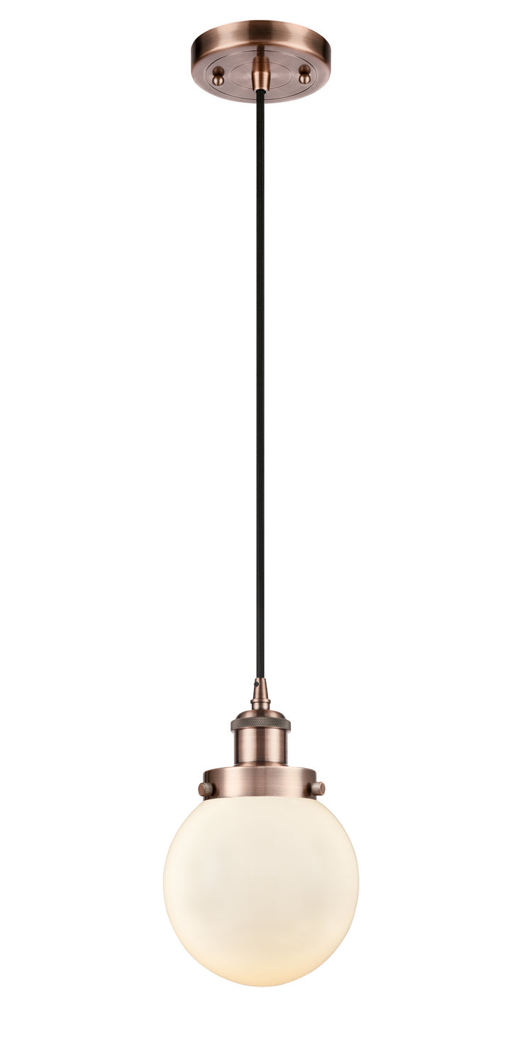 Innovations 916-1P-AC-G201-6-LED LED Mini Pendant, Antique Copper