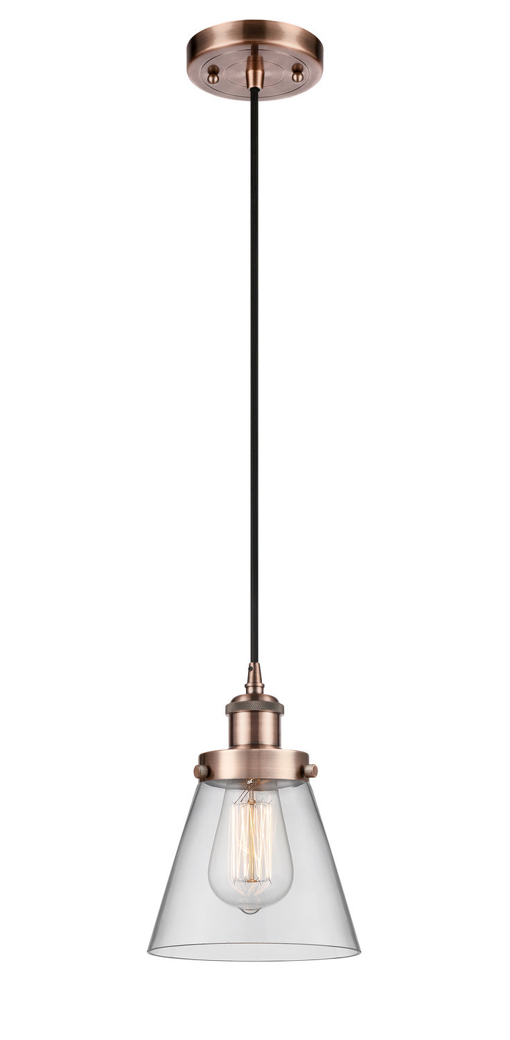 Innovations 916-1P-AC-G62 One Light Mini Pendant, Antique Copper