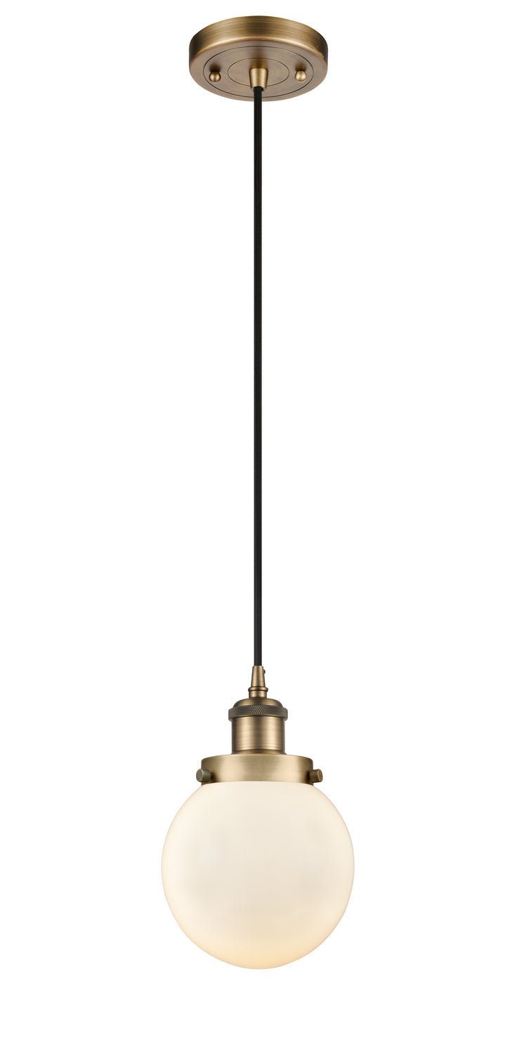 Innovations 916-1P-BB-G201-6-LED LED Mini Pendant, Brushed Brass