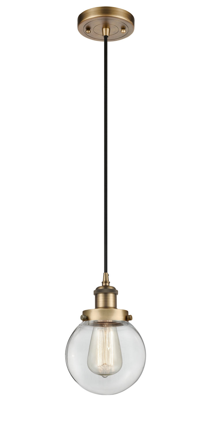 Innovations 916-1P-BB-G202-6 One Light Mini Pendant, Brushed Brass