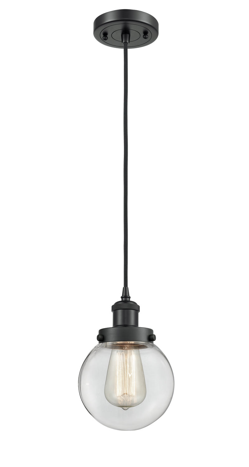 Innovations 916-1P-BK-G202-6-LED LED Mini Pendant, Matte Black