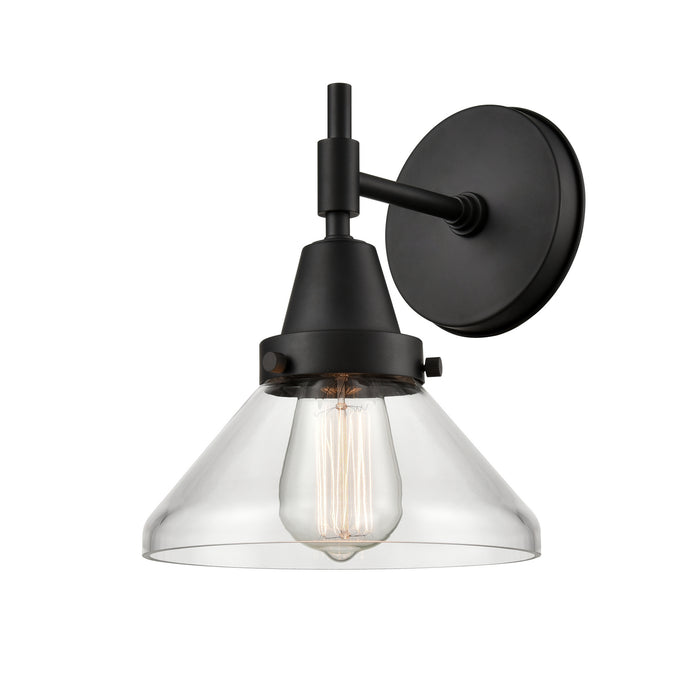 Innovations 447-1W-BK-CL-LED LED Wall Sconce, Matte Black