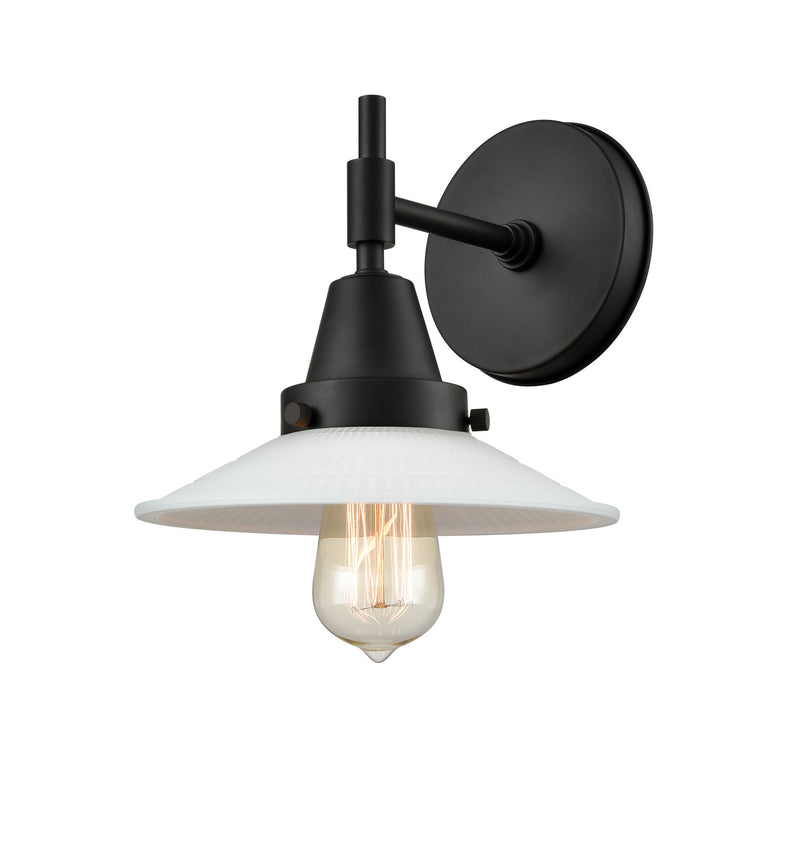Innovations 447-1W-BK-G1 One Light Wall Sconce, Matte Black