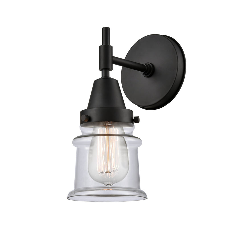 Innovations 447-1W-BK-G182S One Light Wall Sconce, Matte Black