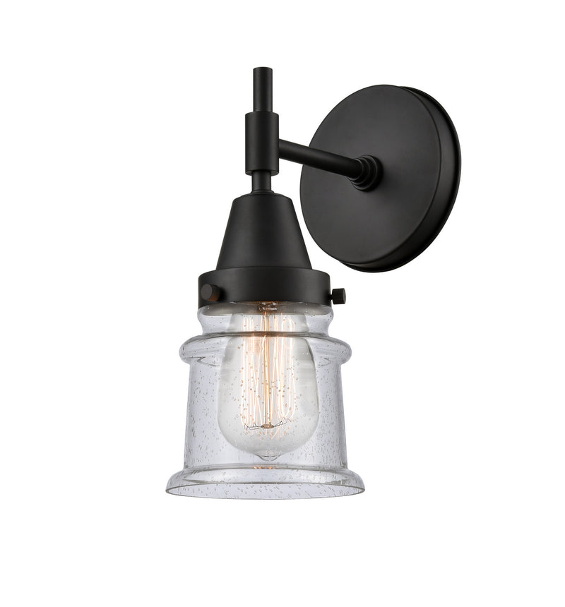 Innovations 447-1W-BK-G184S-LED LED Wall Sconce, Matte Black