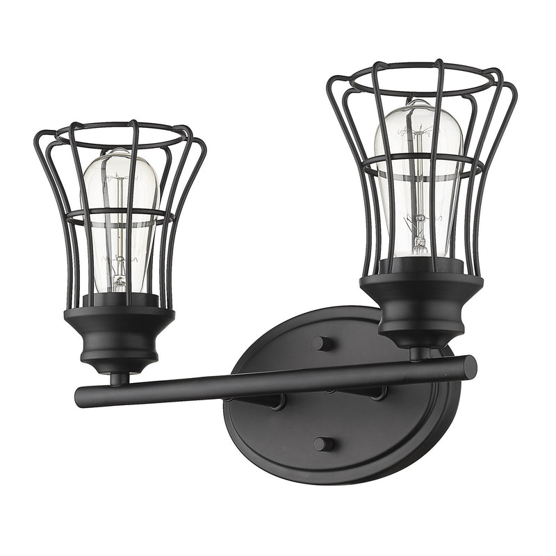 Acclaim Lighting IN41281BK Two Light Vanity, Matte Black