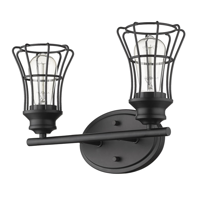 Acclaim Lighting IN41281BK Two Light Vanity, Matte Black