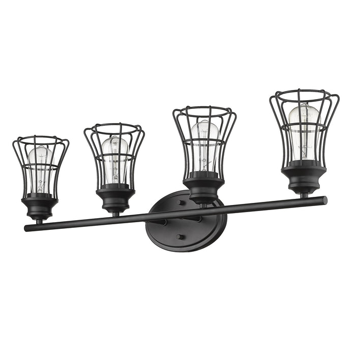 Acclaim Lighting IN41283BK Four Light Vanity, Matte Black