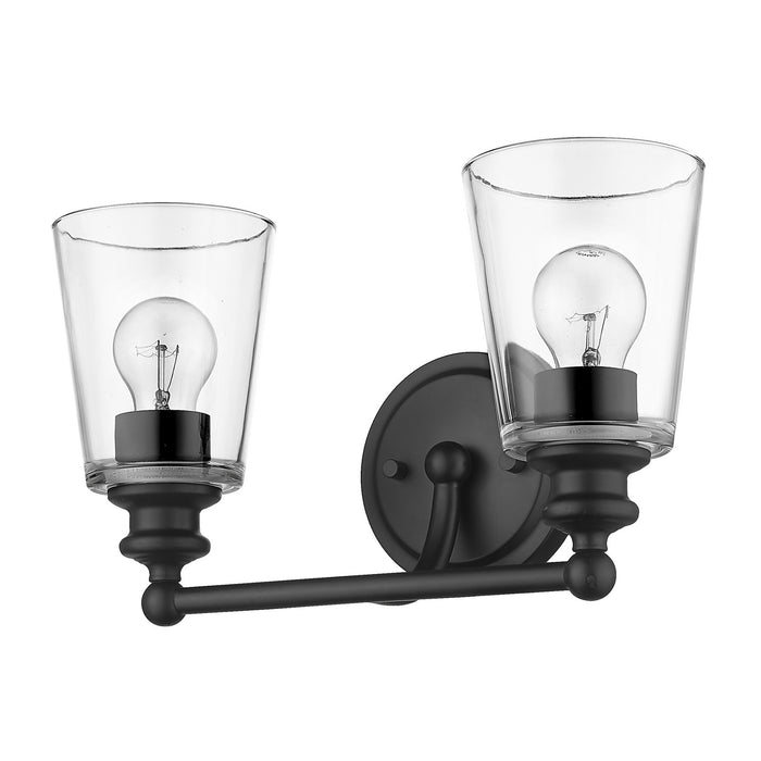 Acclaim Lighting IN41401BK Two Light Vanity, Matte Black