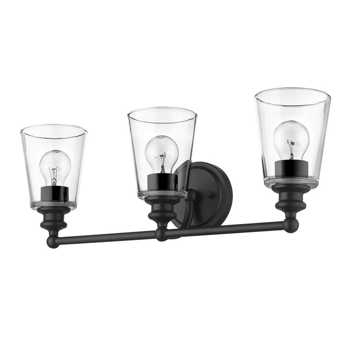 Acclaim Lighting IN41402BK Three Light Vanity, Matte Black