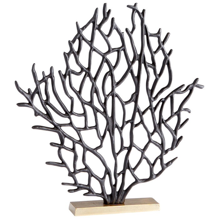 Cyan 10634 Sculpture, Matt Black And Gold
