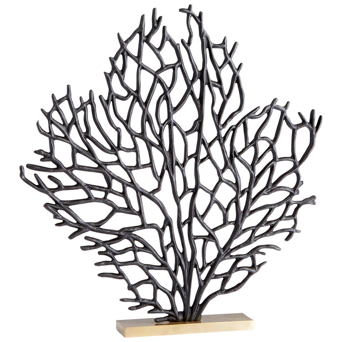Cyan 10635 Sculpture, Matt Black And Gold