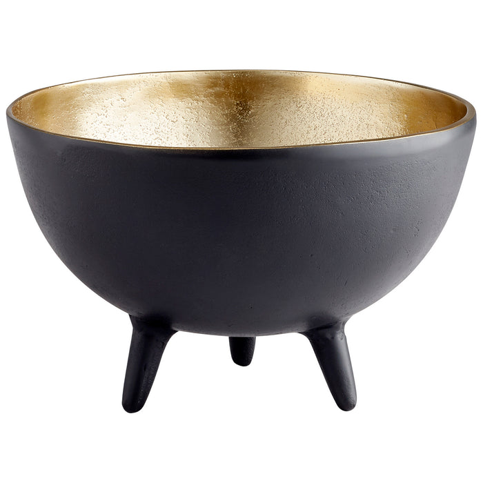 Cyan 10636 Bowl, Matt Black And Gold